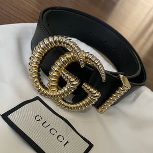Women’s Gucci Leather belt - torchon Double G buckle